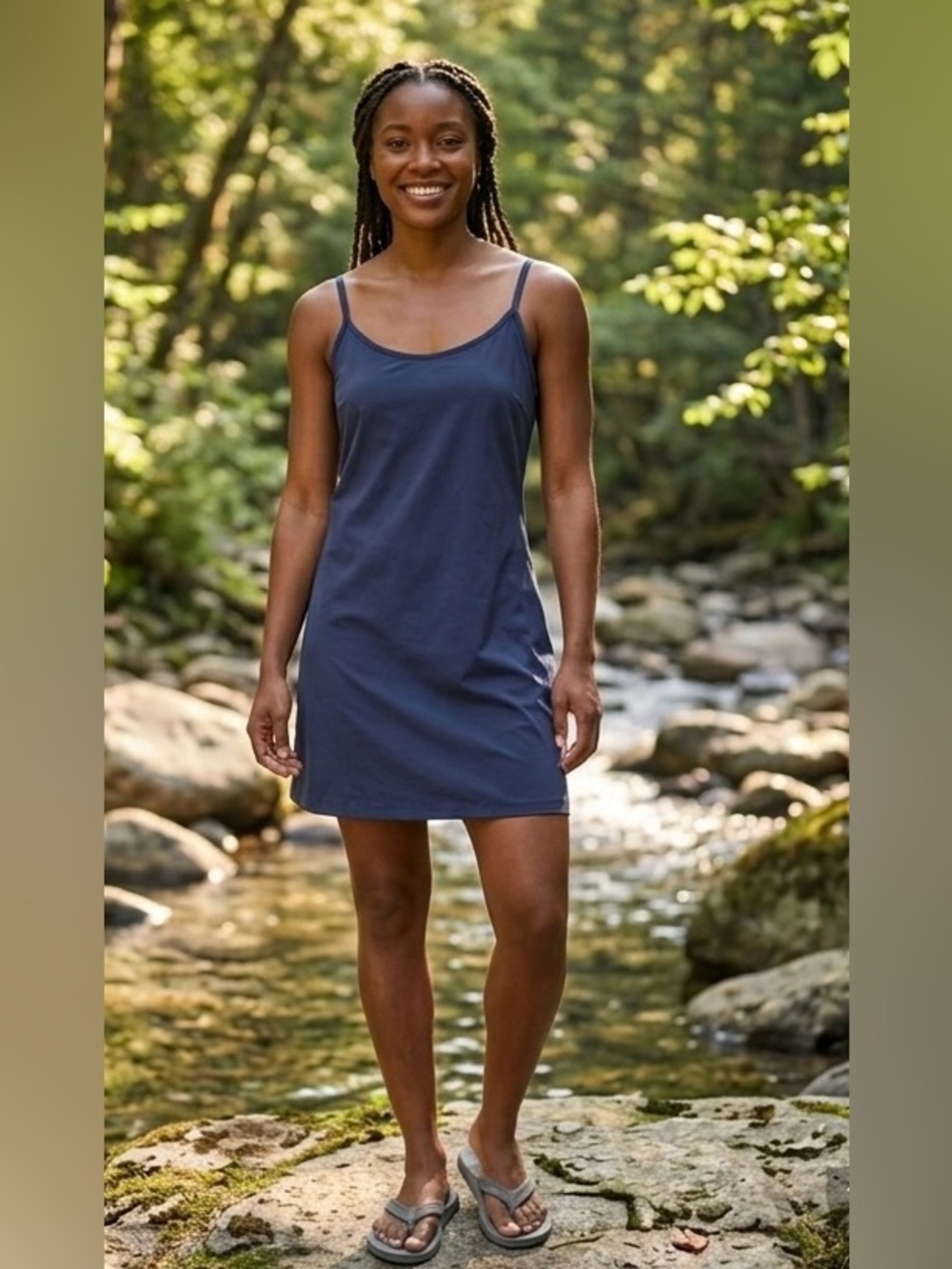 Columbia Pleasant Creek Blue Stretch Dress With Undershorts NWT Medium